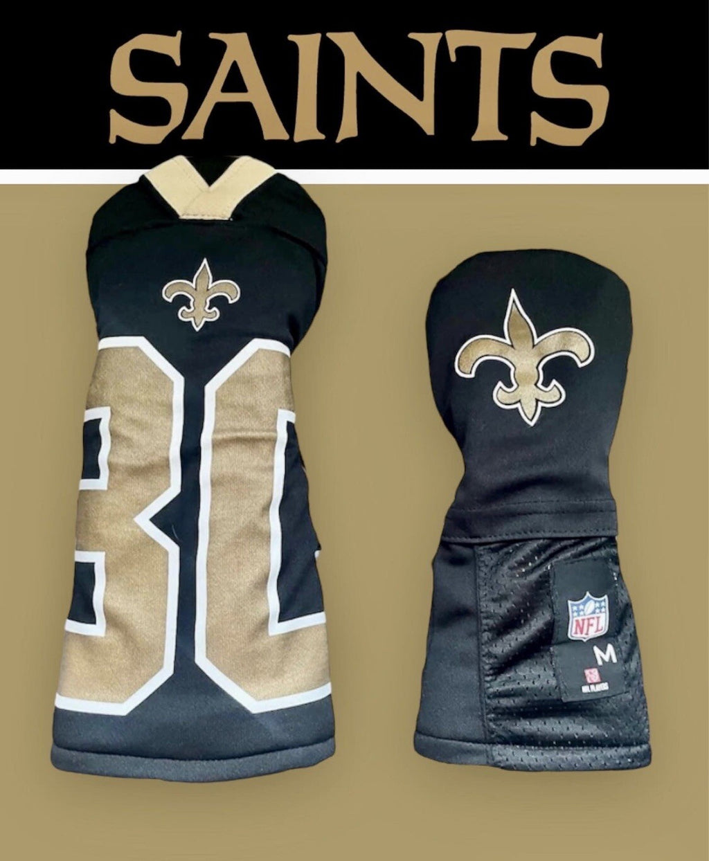 New Orleans Saints Golf Driver & Fairway Wood Head Cover