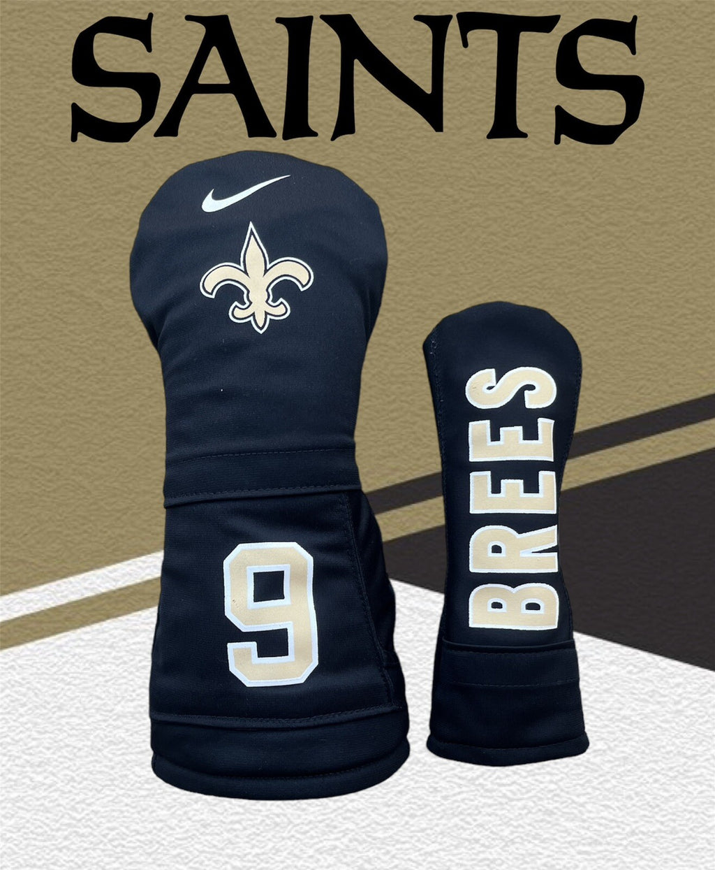 New Orleans Saints Golf Driver & Hybrid Head Cover