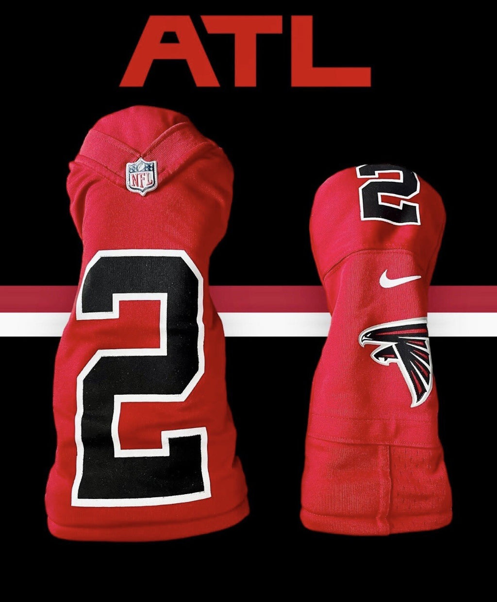 Atlanta Falcons Golf Driver & Fairway Wood Head Cover